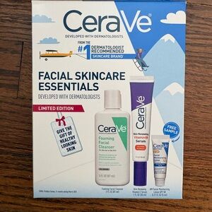 Cerave Skin Essentials Includes Cleanser 3 oz and Serum 1oz Travel Size New Set